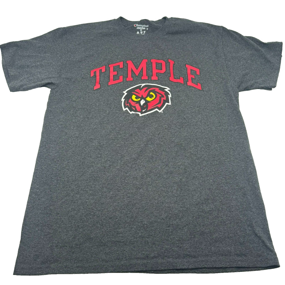TEMPLE UNIVERSITY Medium Vintage Gray Champion Hooter Owl Mascot tee t-shirt - Picture 3 of 7